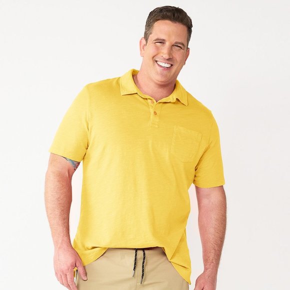 Sonoma Supersoft Short Sleeved Polo Shirt B&T 2XB Yellow Chest Pocket Tagless - Picture 2 of 7